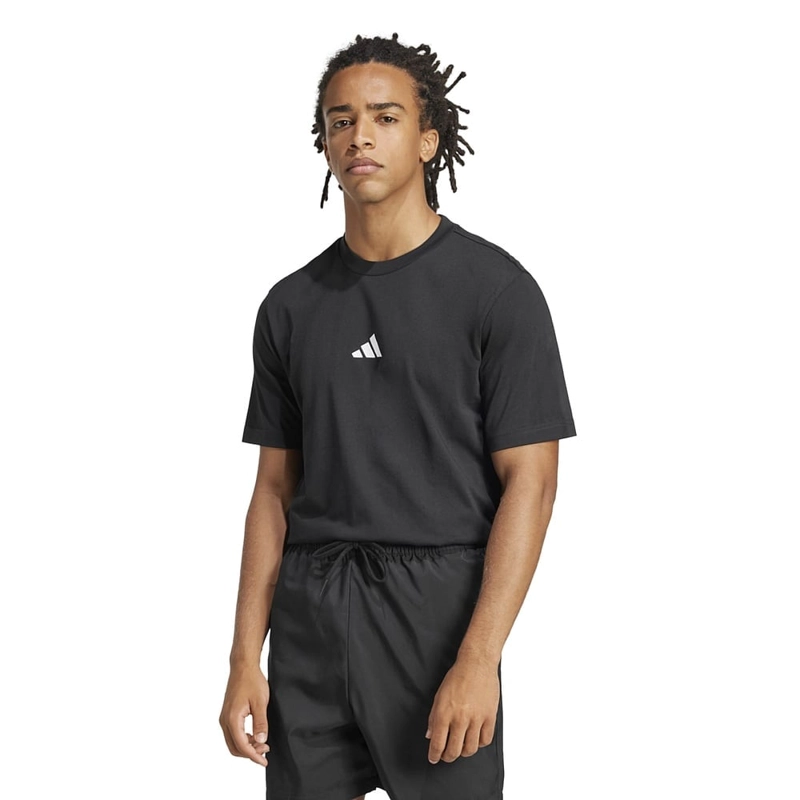CAMISETA HOMBRE ADIDAS ESSENTIALS ALGODÓN NEGRO - 1