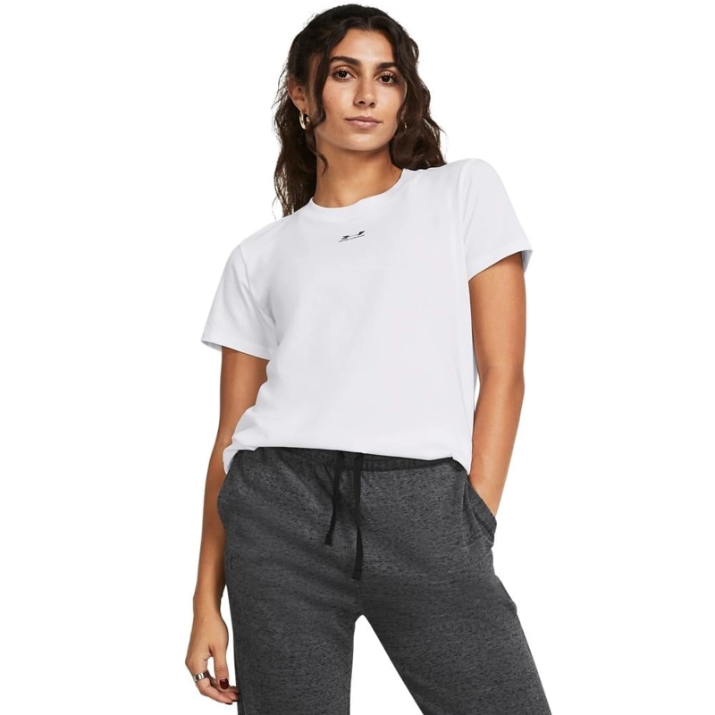 POLO DEPORTIVO MUJER UNDER ARMOUR OFF CAMPUS CORE 1383648-100 ALGODÓN BLANCO - 1