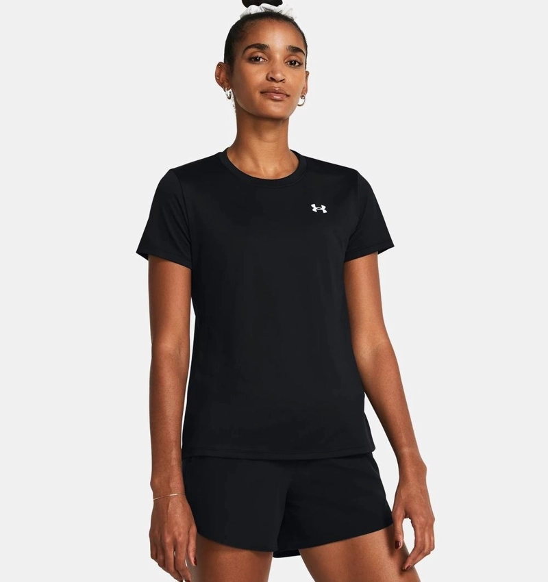 POLO DEPORTIVO MUJER UNDER ARMOUR TECH 1384231-001 NEGRO - 1