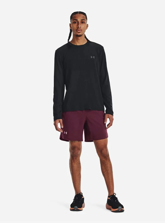 SHORT RUNNING HOMBRE UNDER ARMOUR LAUNCH RUN 7'' 1361493-600 GUINDA - 3
