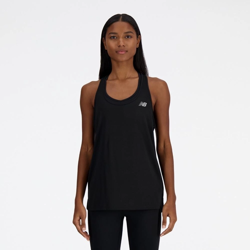 POLO MUJER NEW BALANCE SPORT ESSENTIALS WT41220BK NEGRO - 1