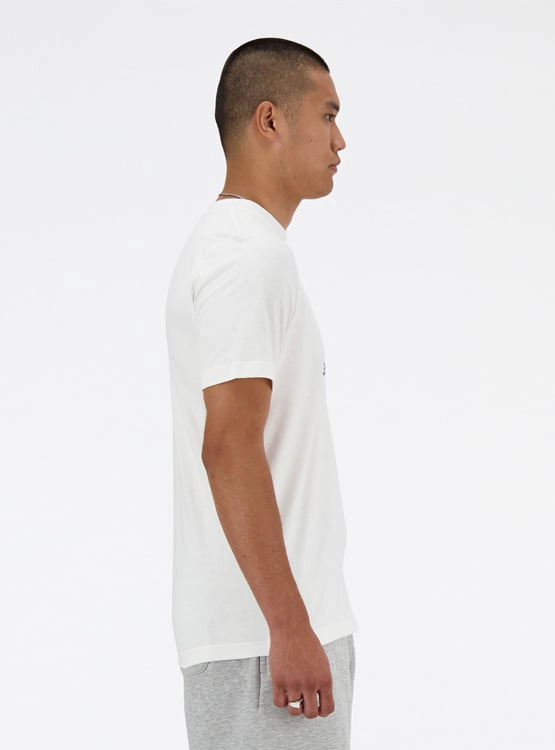 POLO HOMBRE NEW BALANCE SPORT ESSENTIALS LOGO MT41502WT ALGODÓN BLANCO - 2