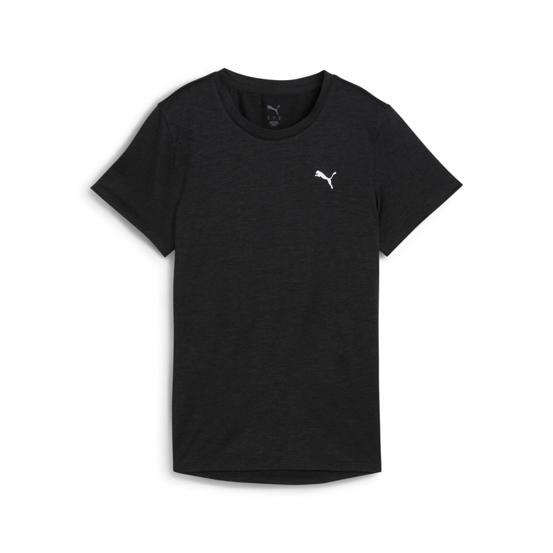 POLO DEPORTIVO MUJER PUMA MANGA CORTA TAD ESSENTIAL HEATHER TEE 525891 01 NEGRO - 4