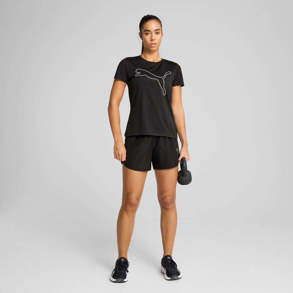 POLO DEPORTIVO MUJER PUMA MANGA CORTA TAD ESSENTIAL LOGO TEE 525892 01 NEGRO - 3