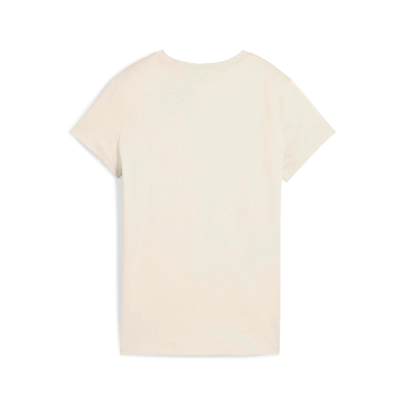 POLO DEPORTIVO MUJER PUMA MANGA CORTA ESSENTIALS SMALL LOGO TEE ALGODON CREMA - 1