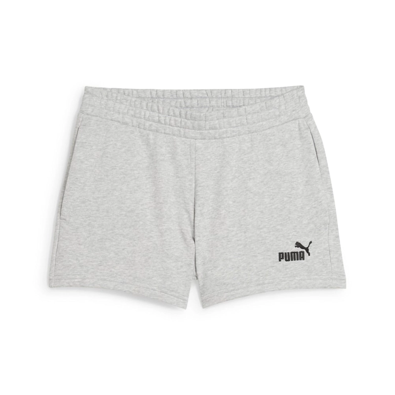 SHORT DEPORTIVO ALGODÓN MUJER PUMA GRIS ESSENTIALS SMALL N°1 LOGO - 5