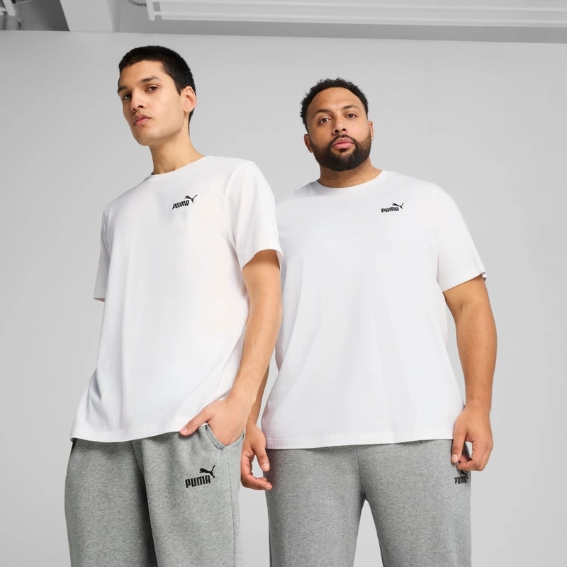 POLO DEPORTIVO HOMBRE PUMA MANGA CORTA ESSENTIALS SMALL N°1 LOGO TEE 682534 02 ALGODÓN BLANCO - 1