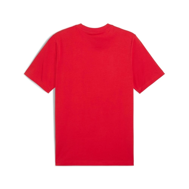 POLO DEPORTIVO HOMBRE PUMA MANGA CORTA ESSENTIALS SMALL LOGO TEE ALGODON ROJO - 1