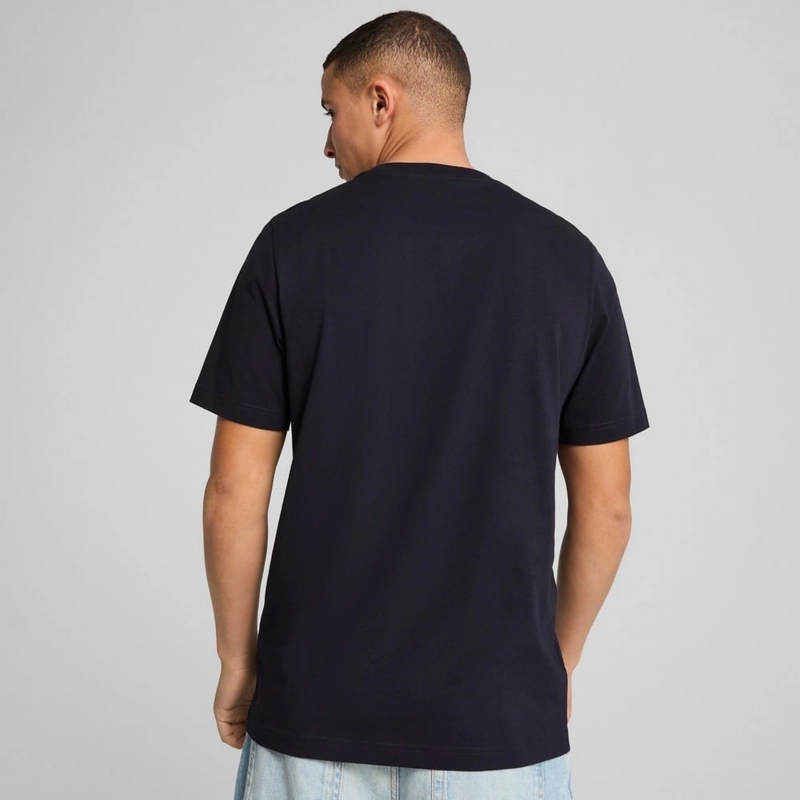 POLO DEPORTIVO HOMBRE PUMA MANGA CORTA ESSENTIALS SMALL N1 LOGO TEE ALGODÓN AZUL - 2