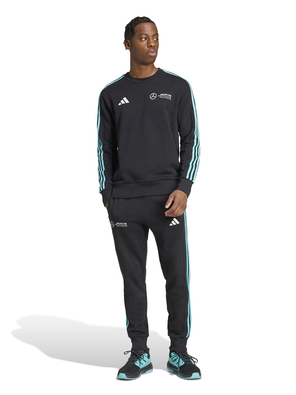 PANTALÓN  HOMBRE ADIDAS DEPORTIVO DC BRACKLEY ALGODÓN NEGRO - 1