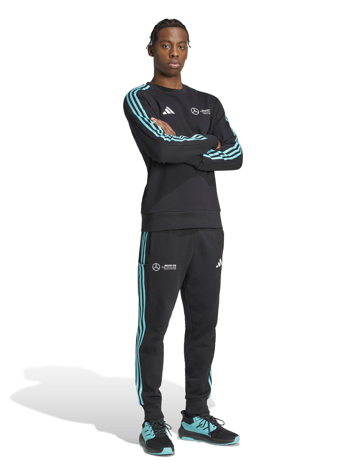 PANTALÓN  HOMBRE ADIDAS DEPORTIVO DC BRACKLEY ALGODÓN NEGRO - 4