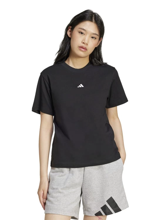 CAMISETA DEPORTIVA MUJER ADIDAS ESSENTIALS ALGODÓN NEGRO - 1