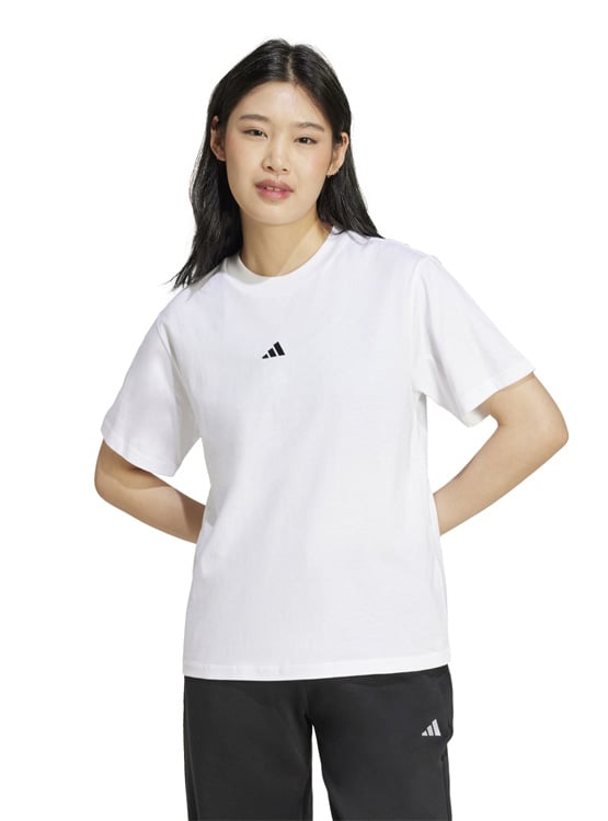 CAMISETA DEPORTIVA MUJER ADIDAS ESSENTIALS ALGODÓN BLANCO - 1