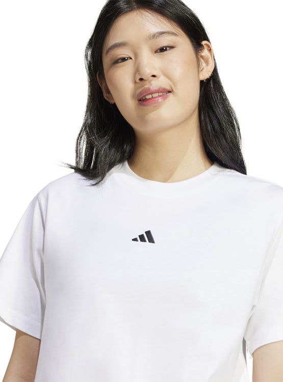 CAMISETA DEPORTIVA MUJER ADIDAS ESSENTIALS ALGODÓN BLANCO - 4