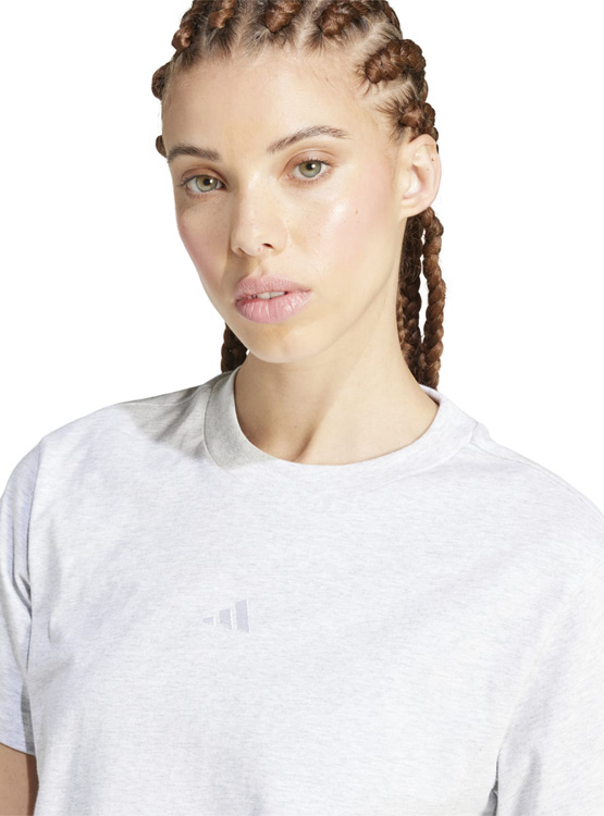 CAMISETA MUJER ADIDAS ESSENTIALS ALGODÓN GRIS - 3