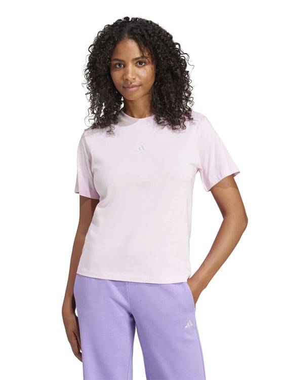 CAMISETA DEPORTIVA MUJER ADIDAS ESSENTIALS ALGODÓN ROSADO - 1