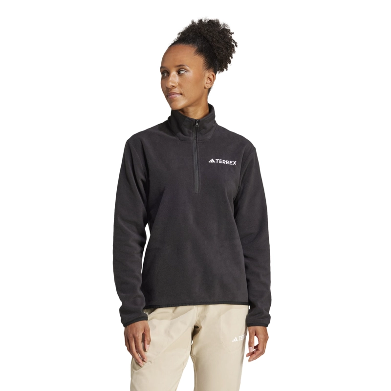 POLERA DEPORTIVA MUJER ADIDAS SENDERISMO MIDLAYERS JP0788 POLAR NEGRO - 1