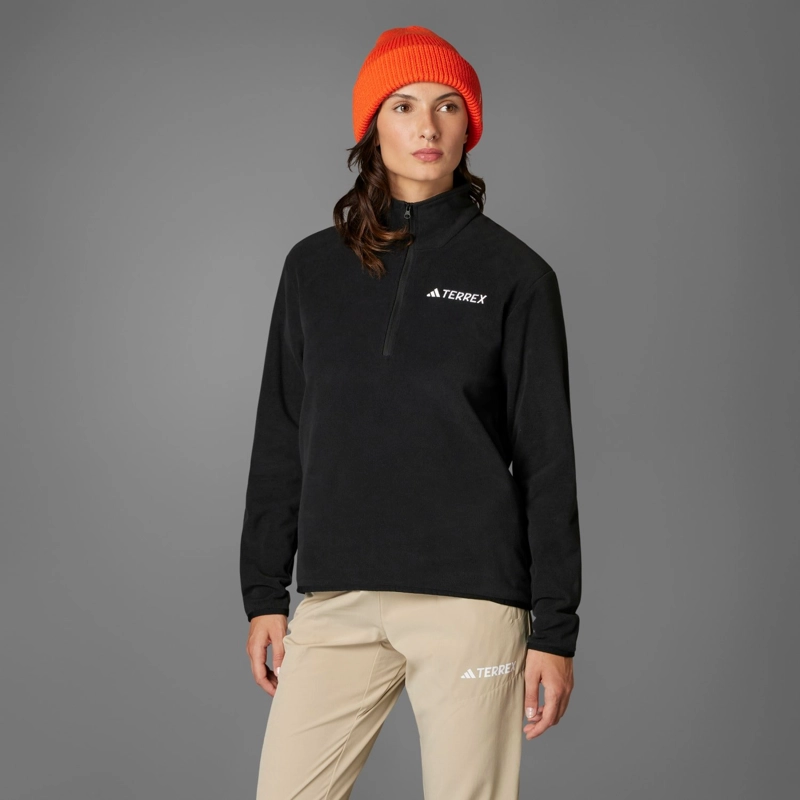 POLERA DEPORTIVA MUJER ADIDAS SENDERISMO MIDLAYERS JP0788 POLAR NEGRO - 4