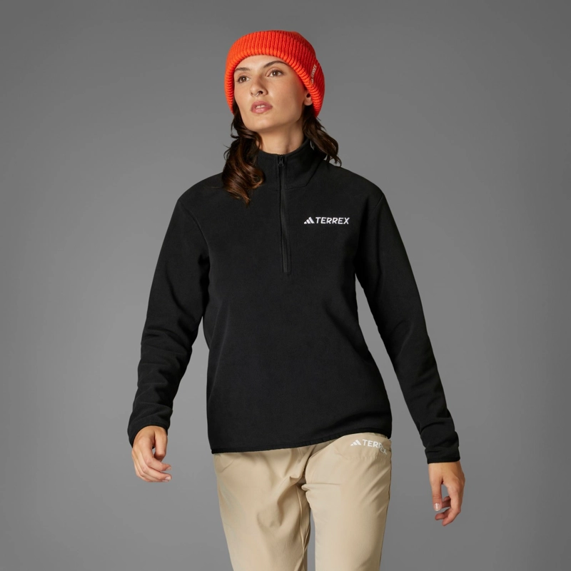 POLERA DEPORTIVA MUJER ADIDAS SENDERISMO MIDLAYERS JP0788 POLAR NEGRO - 5