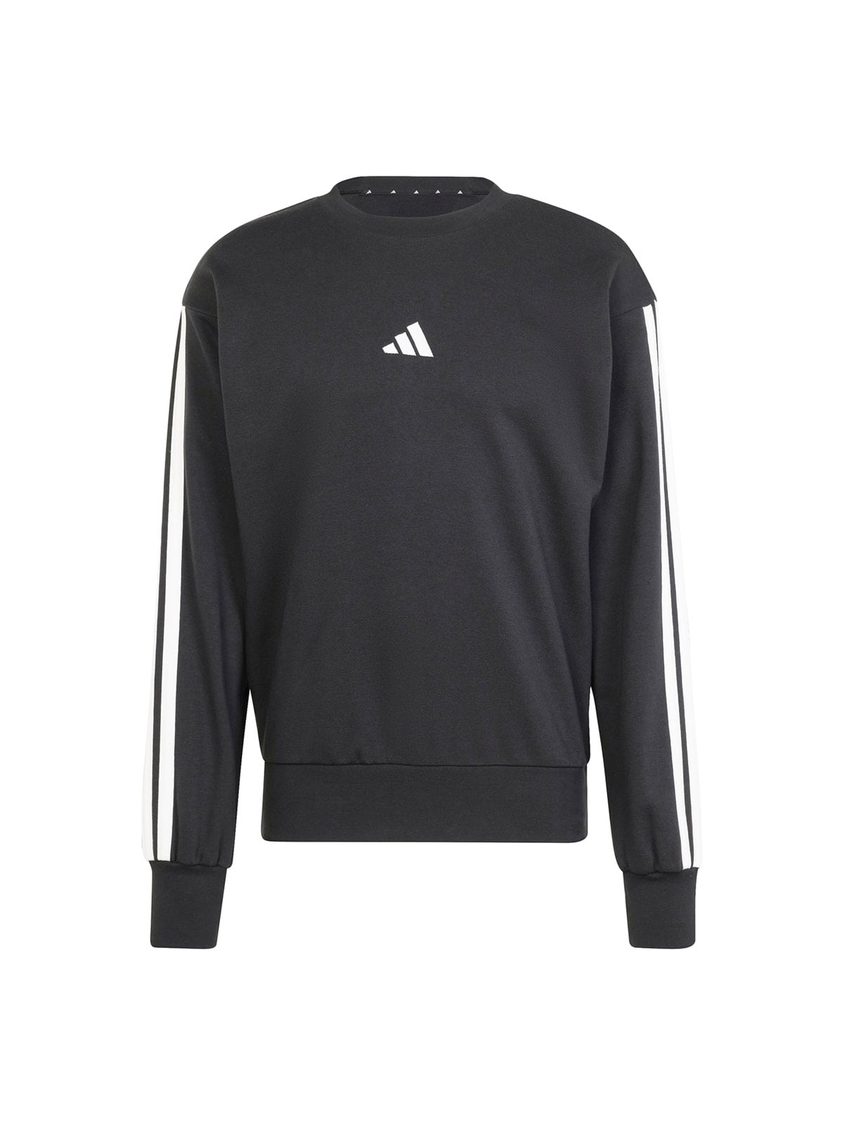 POLERA HOMBRE ADIDAS TRAINING ESSENTIALS THREE STRIPES FRENCH TERRY SWEATSHIRT ALGODÓN NEGRO - 1