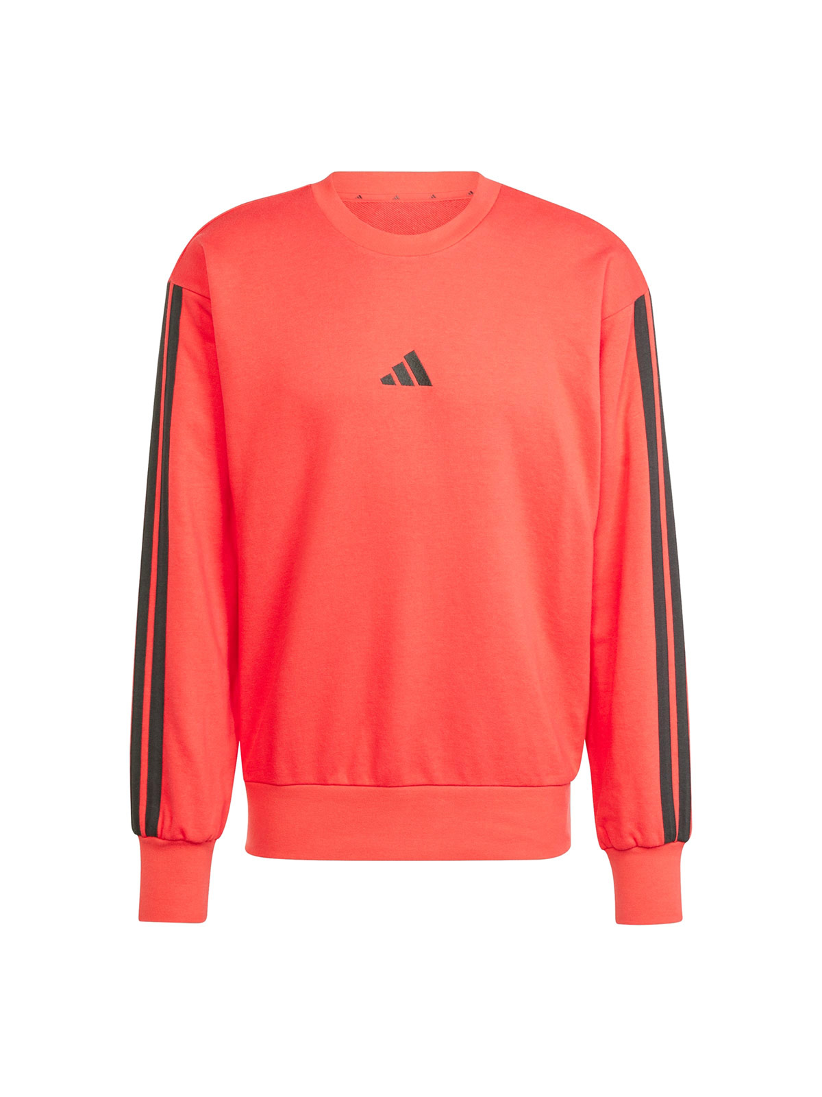 POLERA TRAINING HOMBRE ADIDAS ESSENTIALS THREE STRIPES FRENCH TERRY SWEATSHIRT ALGODÓN ROJO - 5