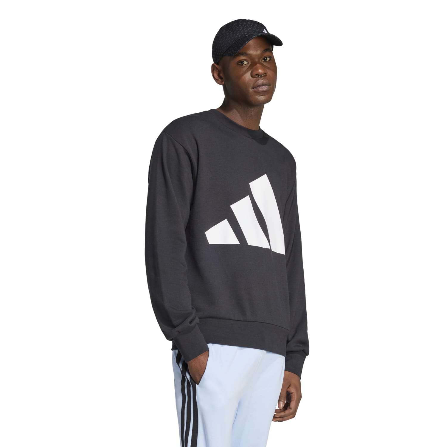 POLERA CREWNECK CASUAL HOMBRE ADIDAS ESSENTIALS - 3