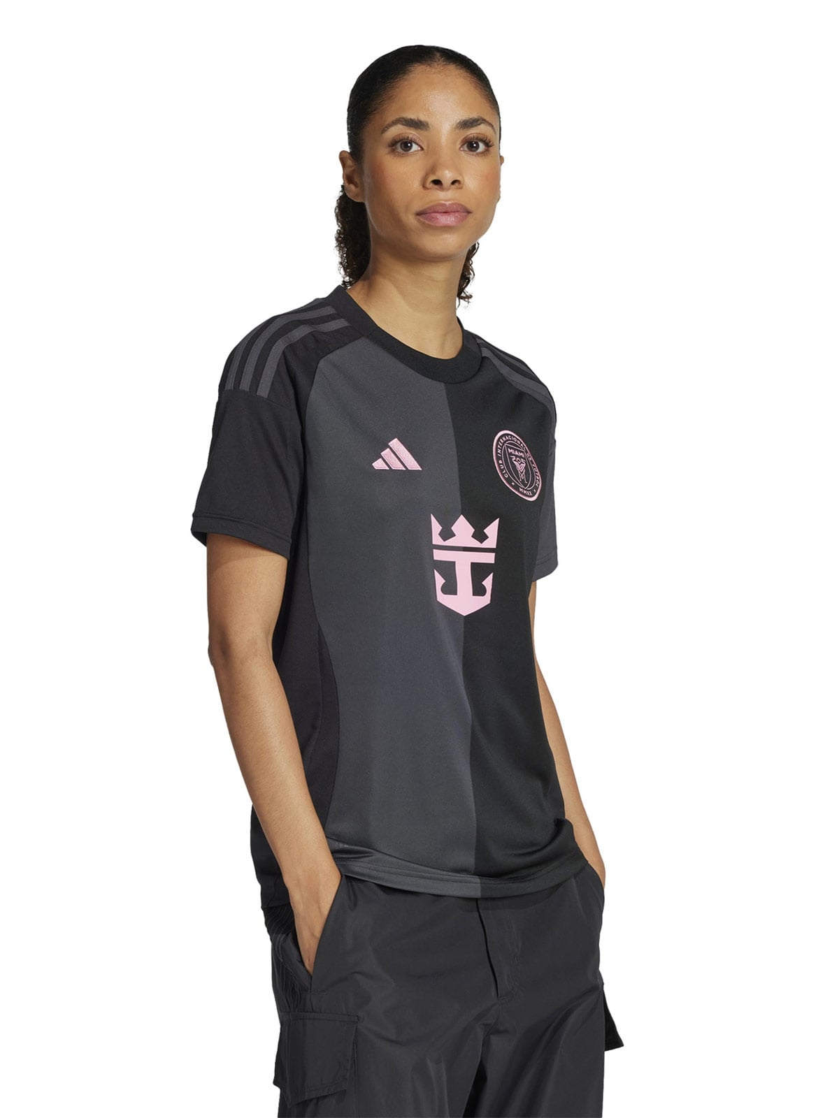 CAMISETA FÚTBOL MUJER ADIDAS INTER MIAMI 25/26 AWAY JERSEY MESSI NEGRO - 1