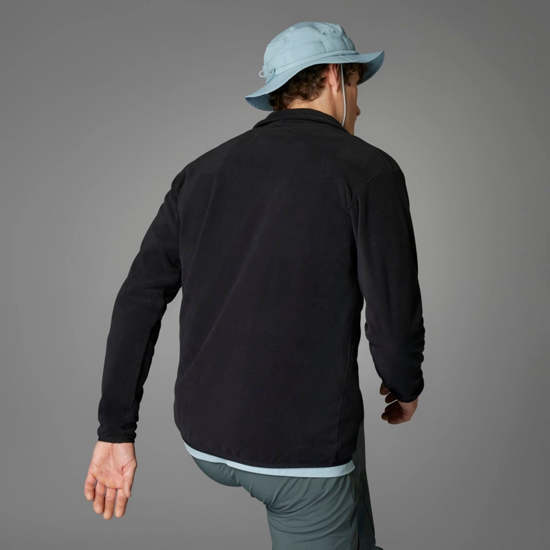 POLERA DEPORTIVA HOMBRE ADIDAS SENDERISMO MIDLAYERS JP0783 POLAR NEGRO - 8