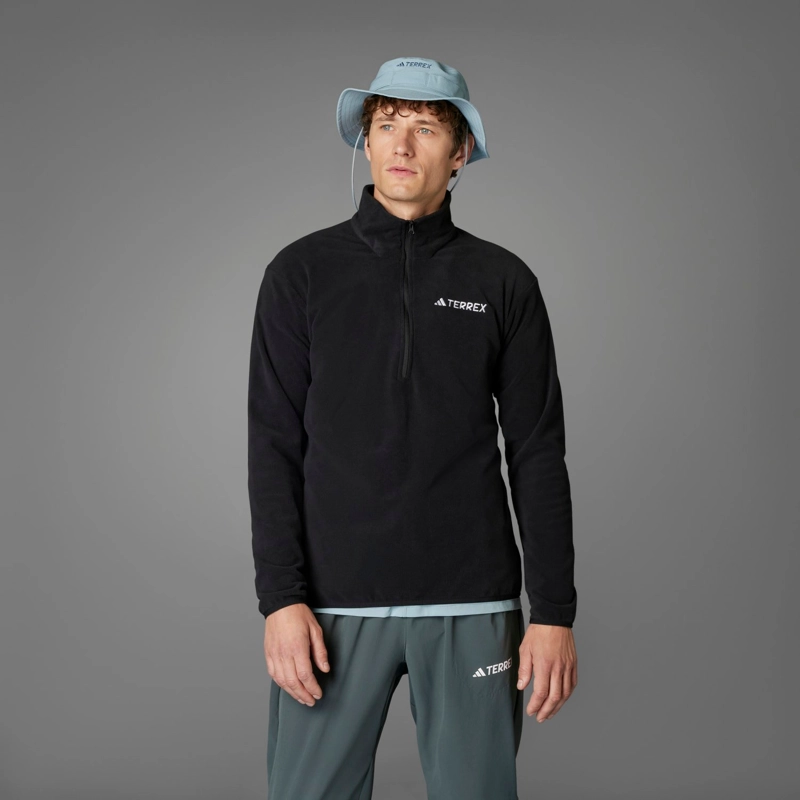 POLERA DEPORTIVA HOMBRE ADIDAS SENDERISMO MIDLAYERS JP0783 POLAR NEGRO - 6