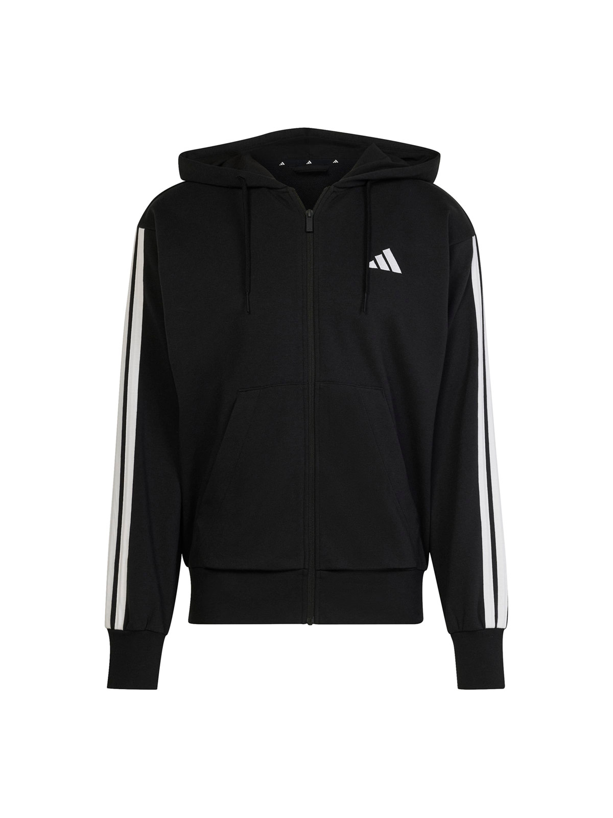 CASACA TRAINING HOMBRE ADIDAS ESSENTIALS 3-RAYAS FRENCH TERRY NEGRO - 4