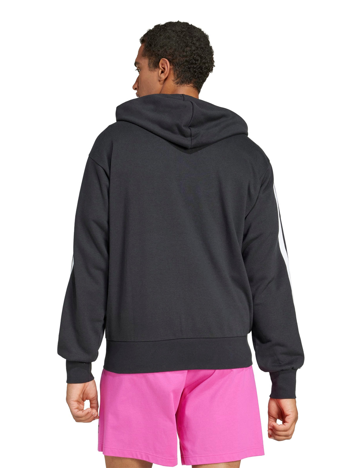CASACA TRAINING HOMBRE ADIDAS ESSENTIALS 3-RAYAS FRENCH TERRY NEGRO - 2