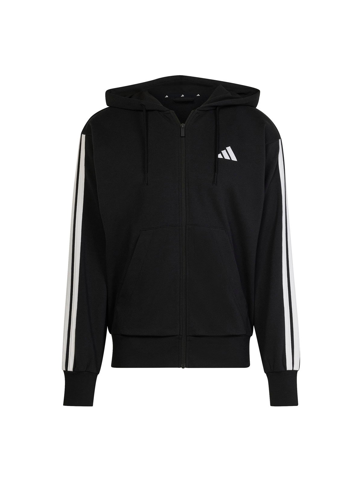 CASACA TRAINING HOMBRE ADIDAS ESSENTIALS 3-RAYAS FRENCH TERRY NEGRO - 4