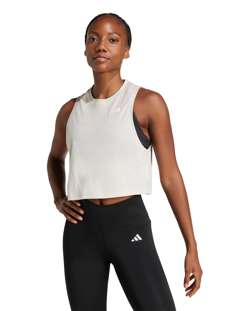 BVD TRAINING MUJER ADIDAS WORKOUT ESSENTIALS BOXY TANK BEIGE - 1