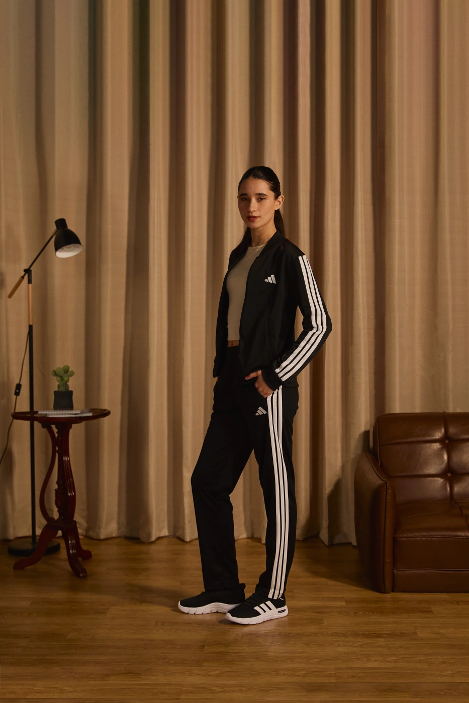 BUZO CONJUNTO MUJER ADIDAS DEPORTIVO SEASONALS NEGRO - 3