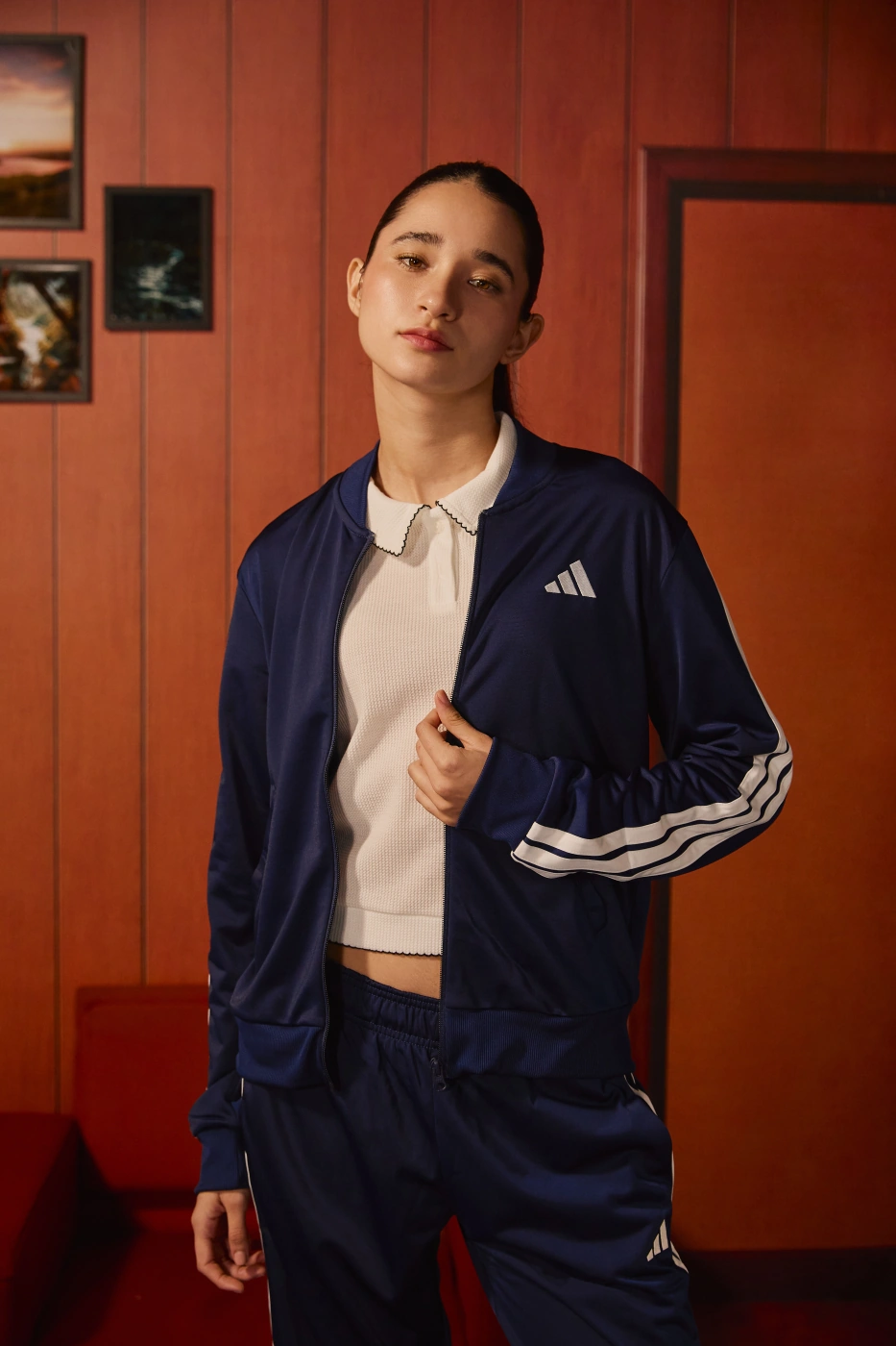 BUZO CONJUNTO MUJER ADIDAS DEPORTIVO ESSENTIALS FEEL COZY AZUL - 3