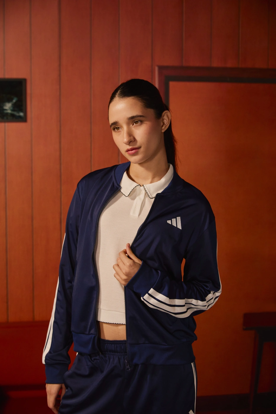 BUZO CONJUNTO MUJER ADIDAS DEPORTIVO ESSENTIALS FEEL COZY AZUL - 1