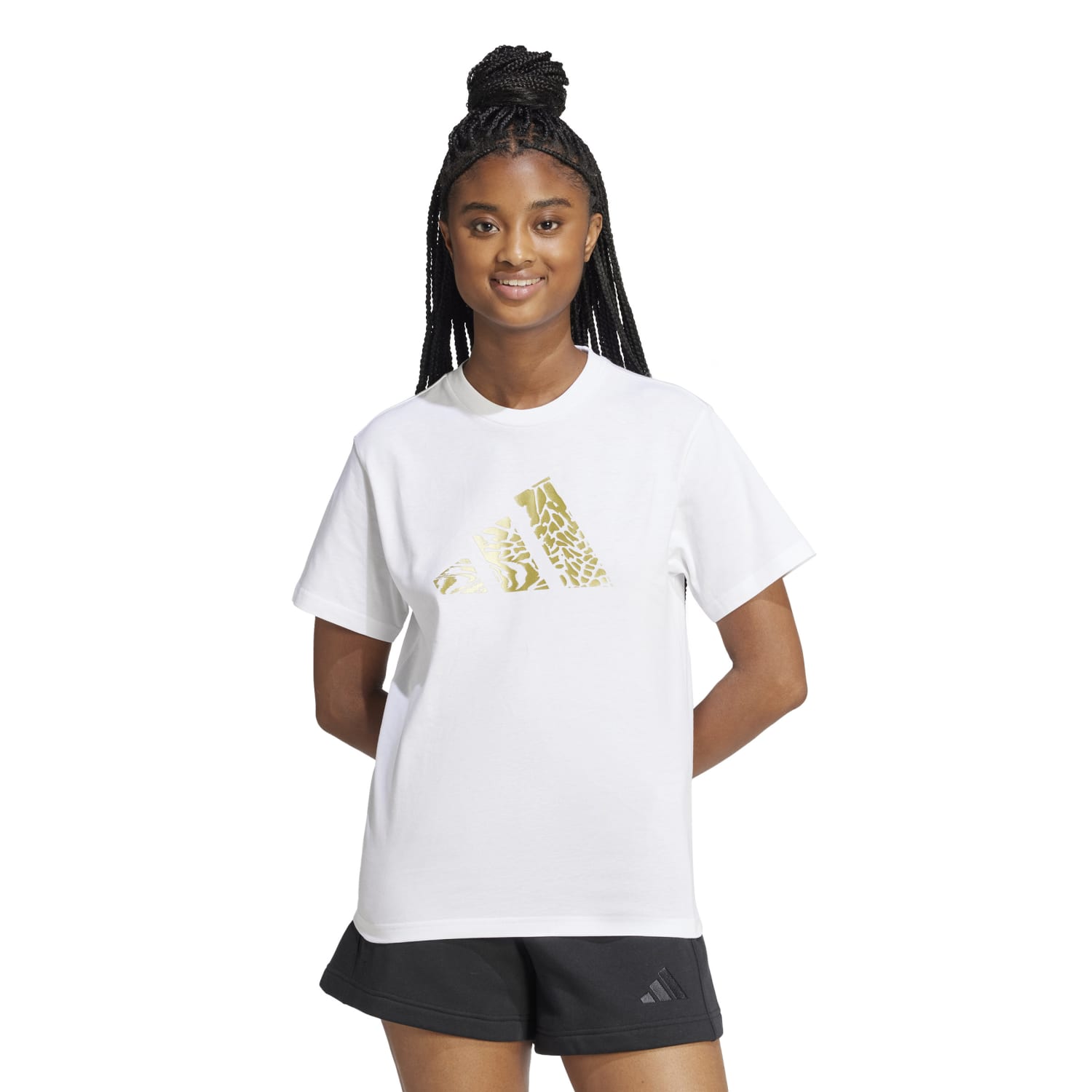 POLO MUJER ADIDAS CASUAL W T MET TEE JN9130 ALGODÓN BLANCO - 1