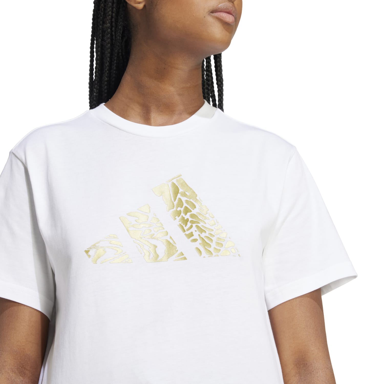 POLO MUJER ADIDAS CASUAL W T MET TEE JN9130 ALGODÓN BLANCO - 5