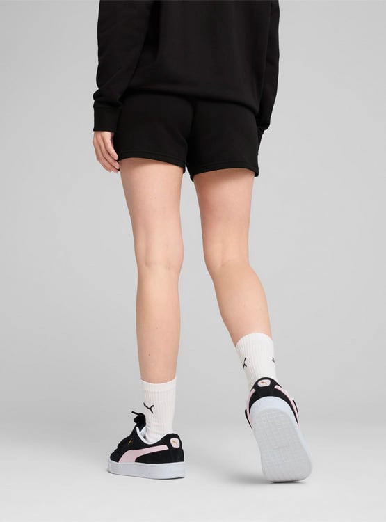 SHORT MUJER PUMA ESS SMALL NO. 1 LOGO 4'' 682438 01 ALGODÓN NEGRO - 3
