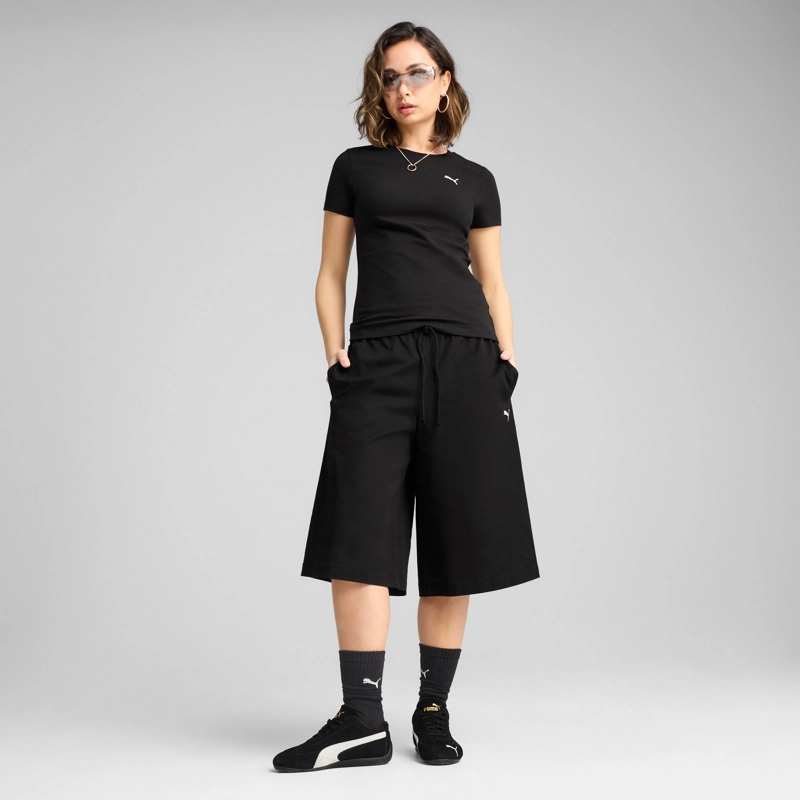 POLO DEPORTIVO MUJER PUMA WARDROBE ESS SLIM TEE NEGRO - 2