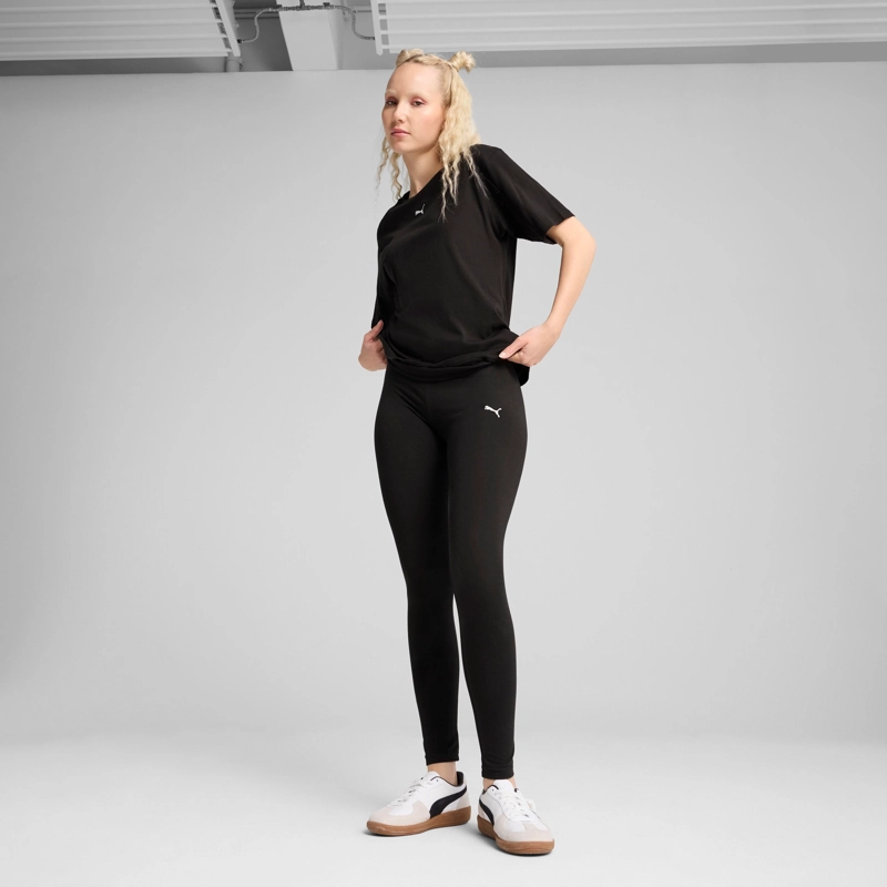 POLO MUJER PUMA ESS LOGO RELAXED TEE ALGODÓN NEGRO - 3