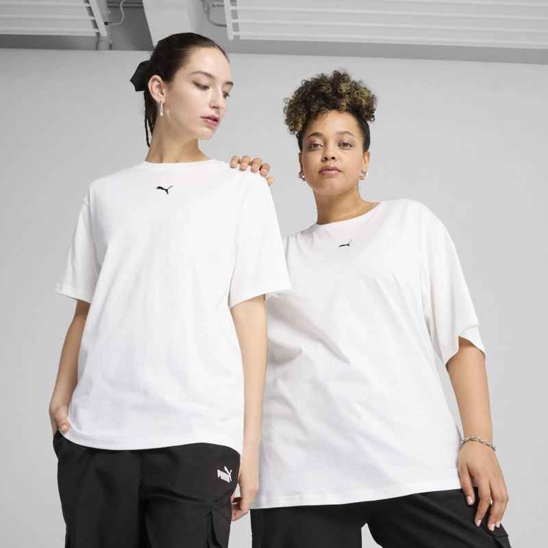 POLO MUJER PUMA ESS LOGO RELAXED TEE ALGODÓN BLANCO - 1