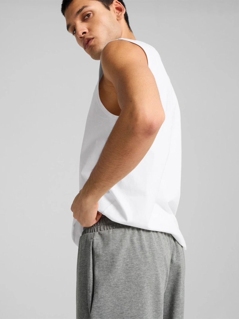 SHORT HOMBRE PUMA ESS NO. 1 LOGO JERSEY SHORTS 10'' ALGODÓN GRIS - 2
