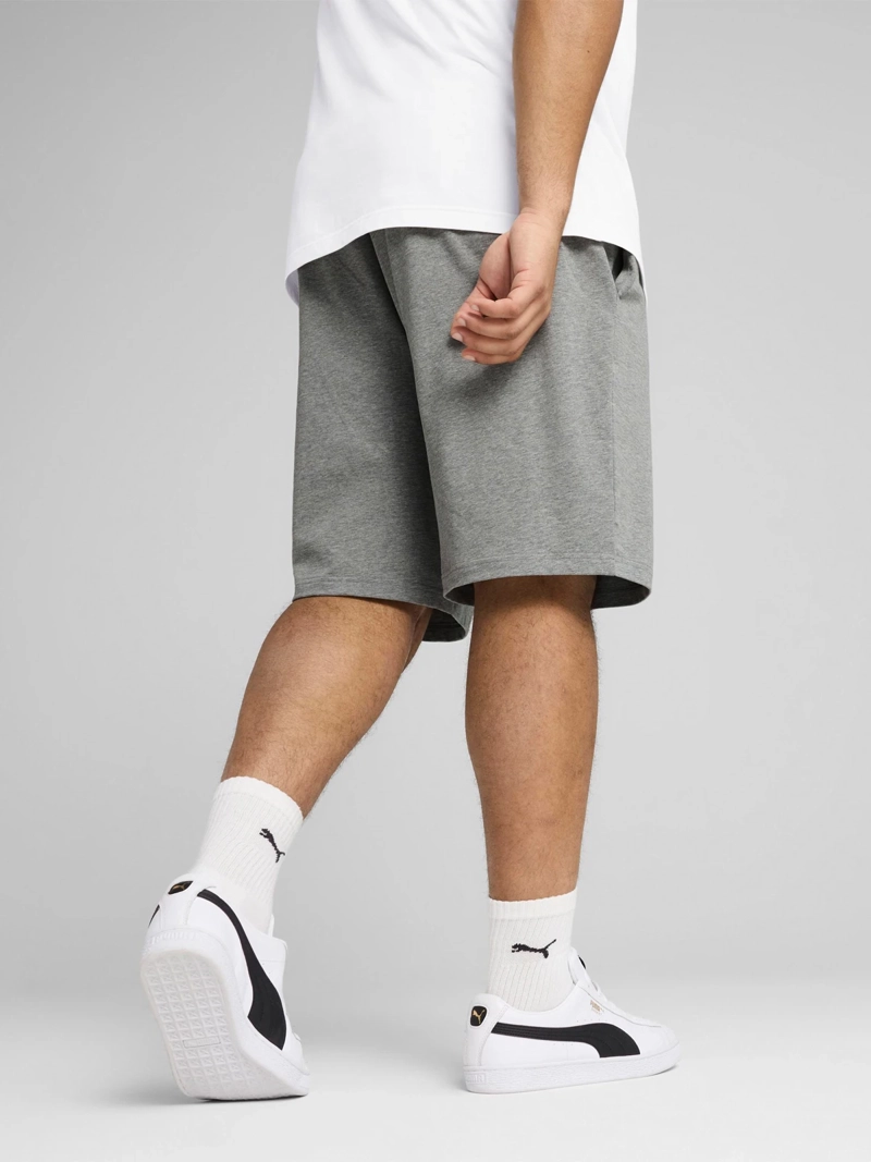 SHORT HOMBRE PUMA ESS NO. 1 LOGO JERSEY SHORTS 10'' ALGODÓN GRIS - 4