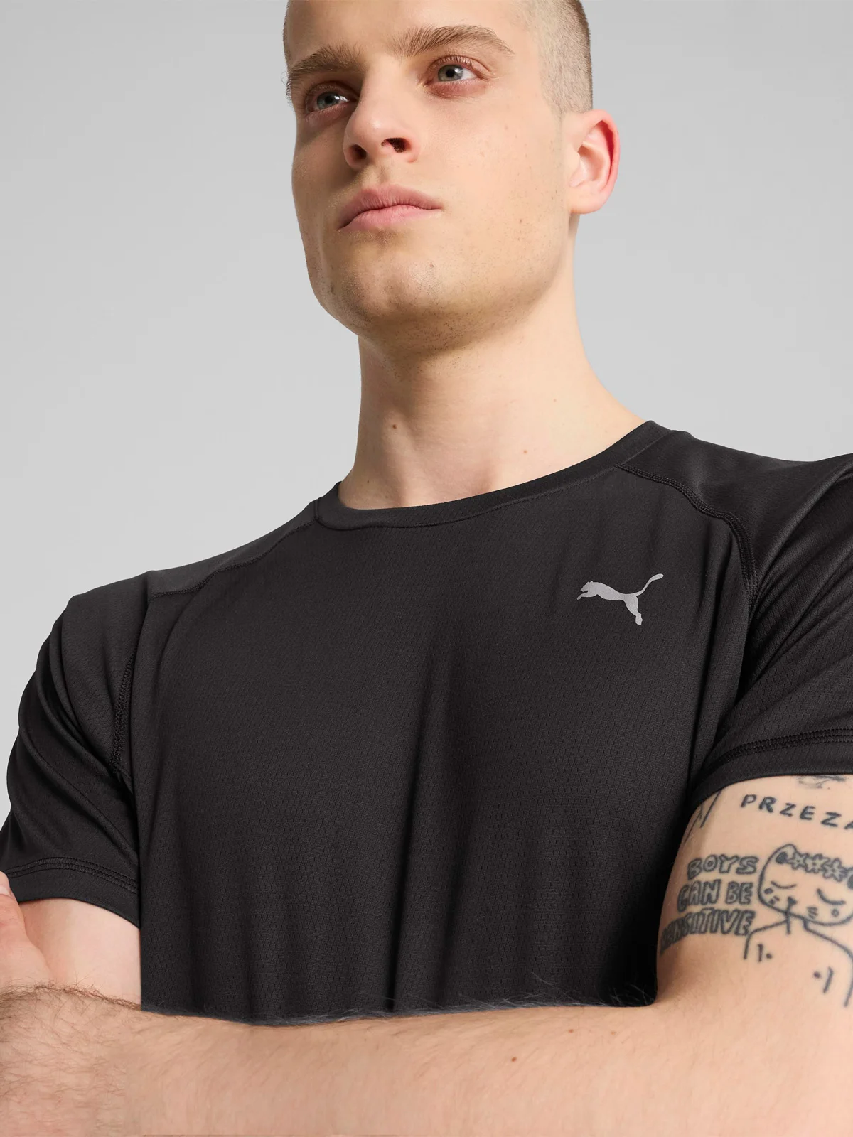 POLO HOMBRE PUMA M RUN VELOCITY TEE (POLY) NEGRO - 3