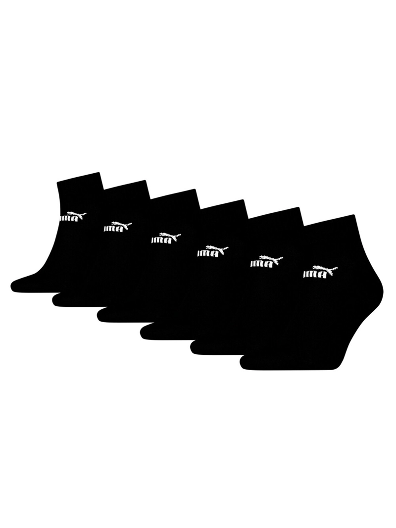 MEDIAS UNISEX PUMA ELEMENTS QUARTER 6P NEGRO - 6 PACK - 1