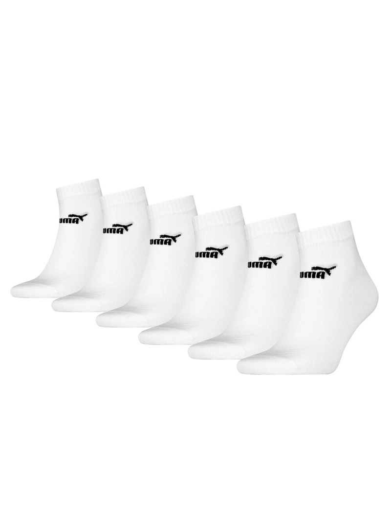 MEDIAS UNISEX PUMA ELEMENTS QUARTER 6P BLANCO - 6 PACK - 1