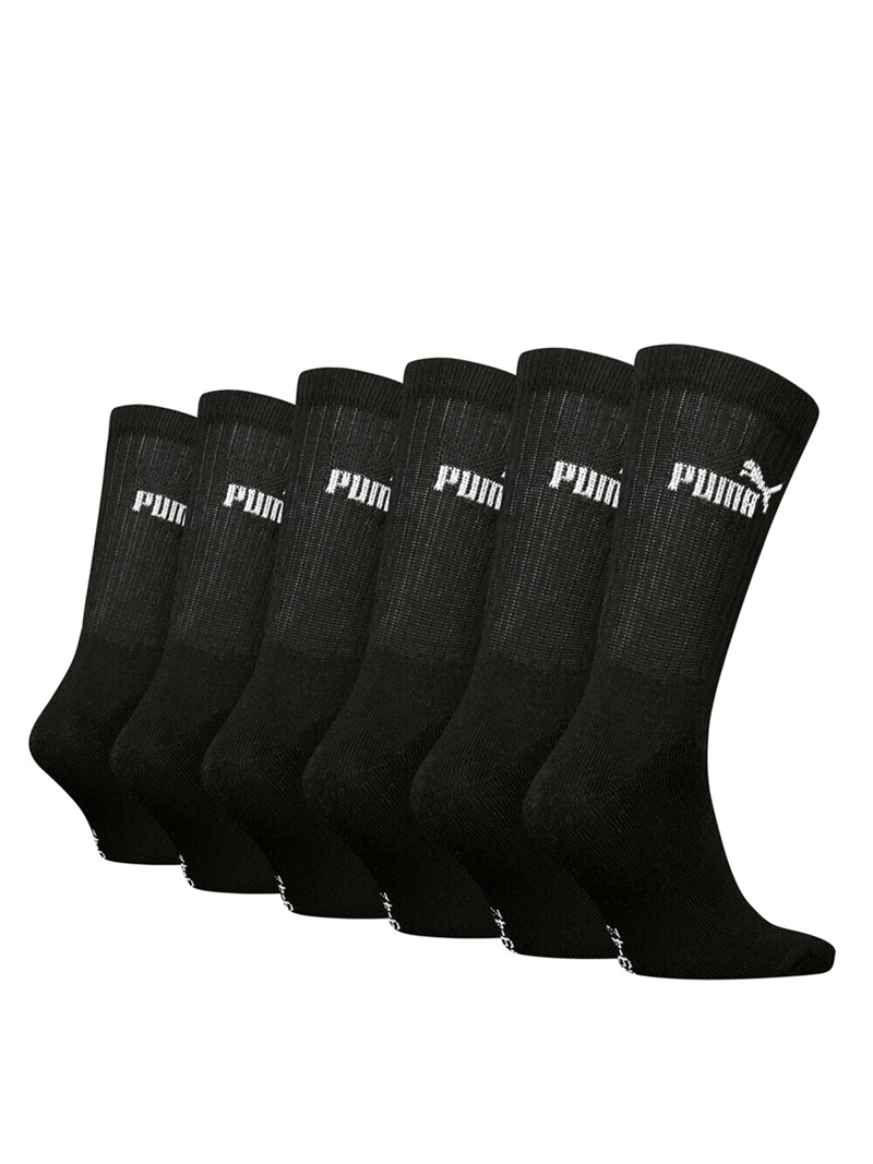 MEDIAS UNISEX PUMA ELEMENTS CREW SOCK 6P NEGRO - 6 PACK - 1