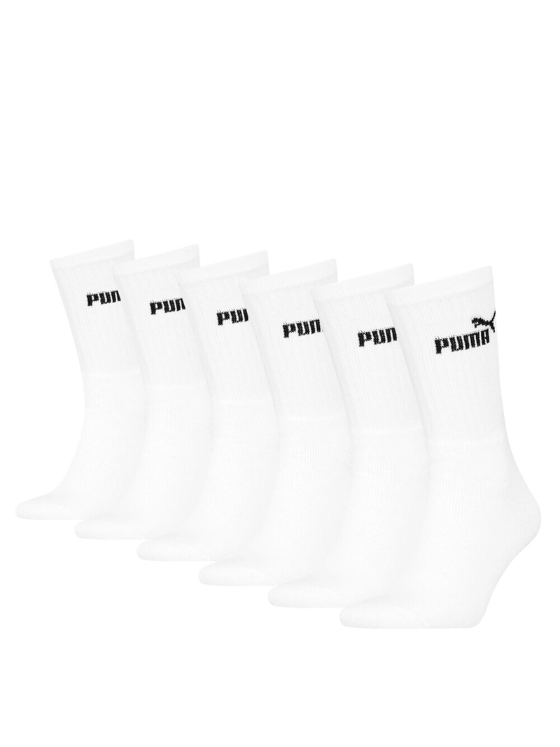 MEDIAS UNISEX PUMA ELEMENTS CREW SOCK 6P BLANCO - 6 PACK - 1
