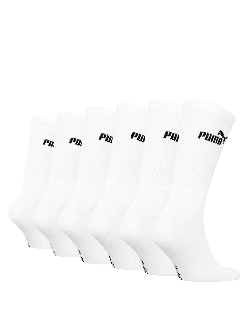 MEDIAS UNISEX PUMA ELEMENTS CREW SOCK 6P BLANCO - 6 PACK - 2